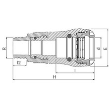 Raccord mâle - Filetage polyamide - Filet conique - ISO 7-1 10N20