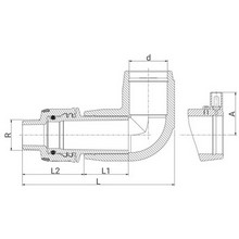 Coude 90 ES PN16 Filetage Polyamide 4925N4